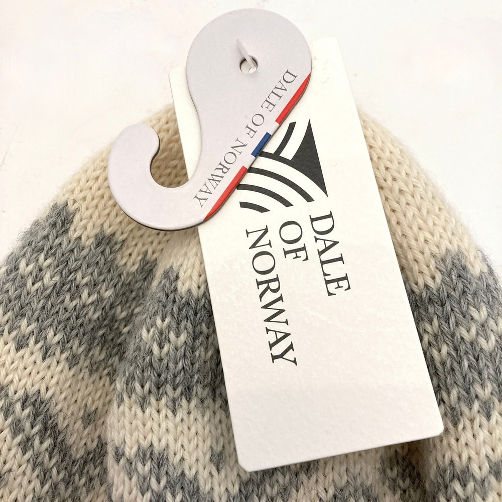 Dale of Norway Cortina 1956 Hat Norwegian Wool Lined Gray Cream One Size Beanie - Picture 8 of 8